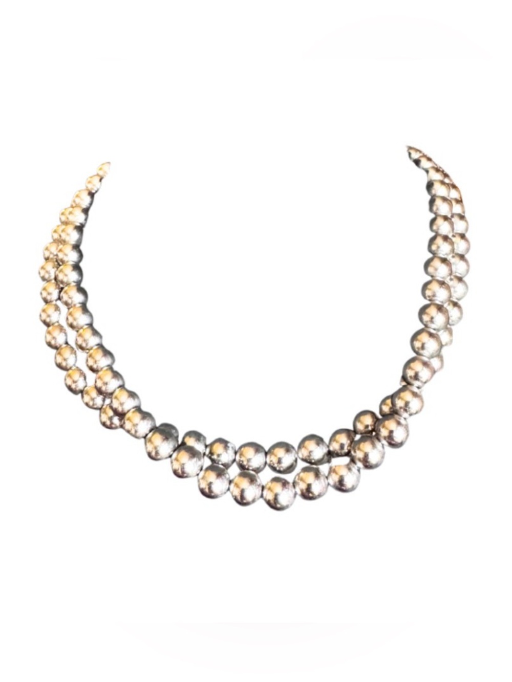 Hand Crafted 2 Strand Metal Necklace